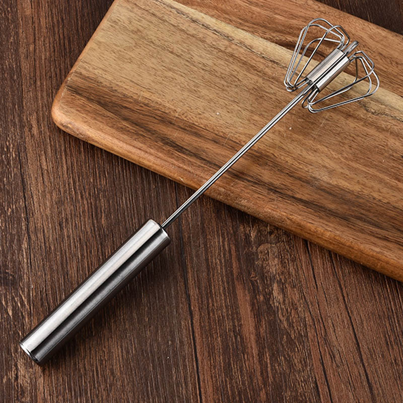 Stainless Steel Manual Self Turning Egg Beater - Image 2