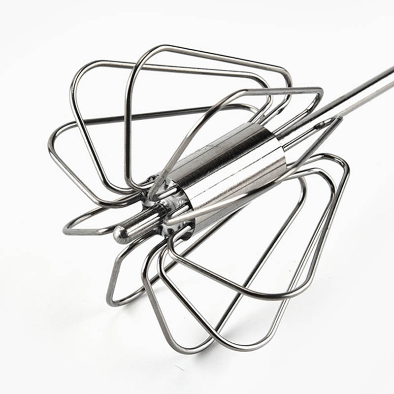 Stainless Steel Manual Self Turning Egg Beater - Image 6