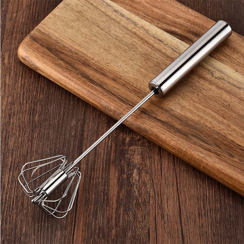 Stainless Steel Manual Self Turning Egg Beater