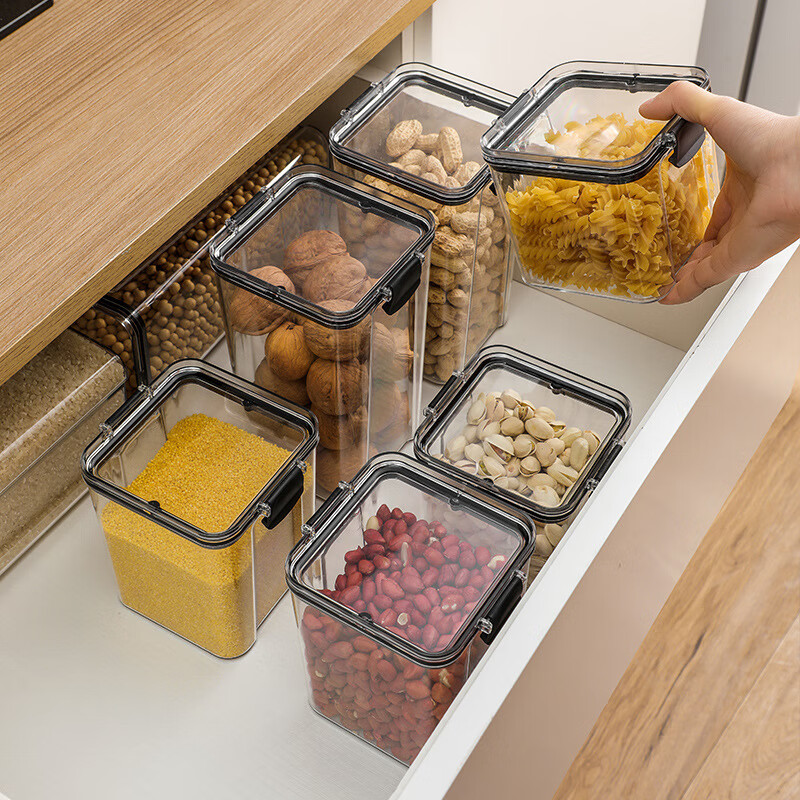 4pcs Clear Food Storage Box Container With Lid - Image 2