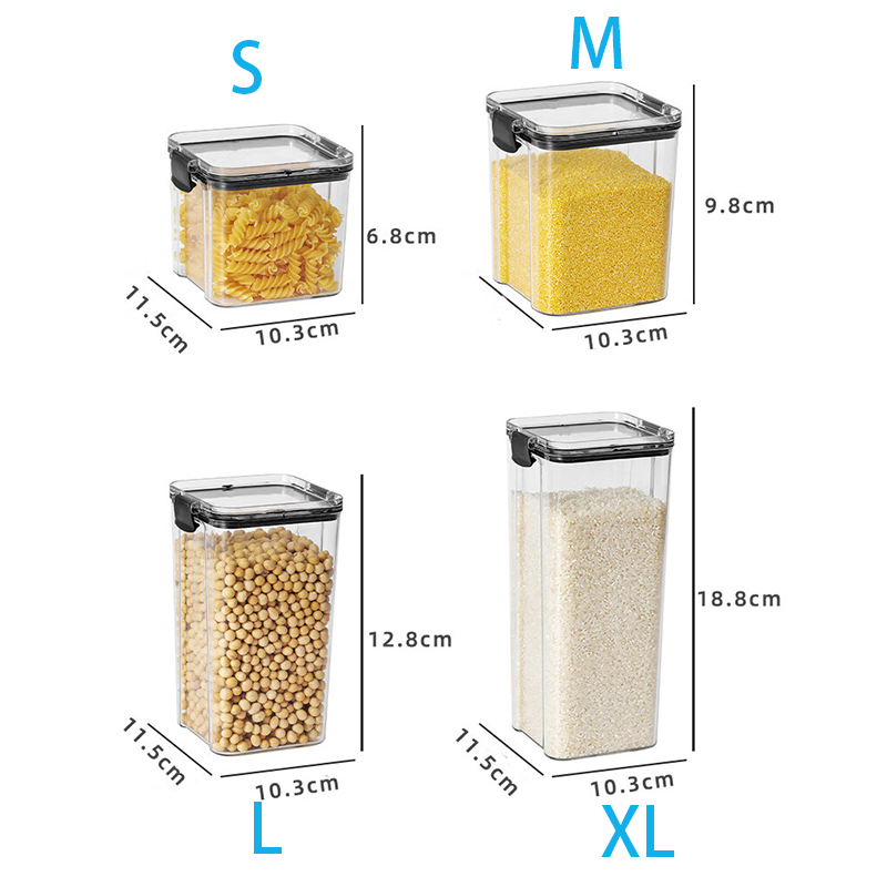 4pcs Clear Food Storage Box Container With Lid - Image 6