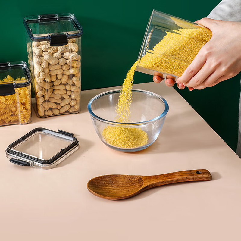 4pcs Clear Food Storage Box Container With Lid - Image 5