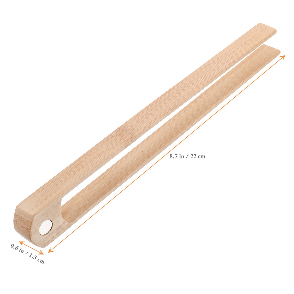 2 Pieces Of Magnetic Bamboo Baking Wooden Tongs - Image 6
