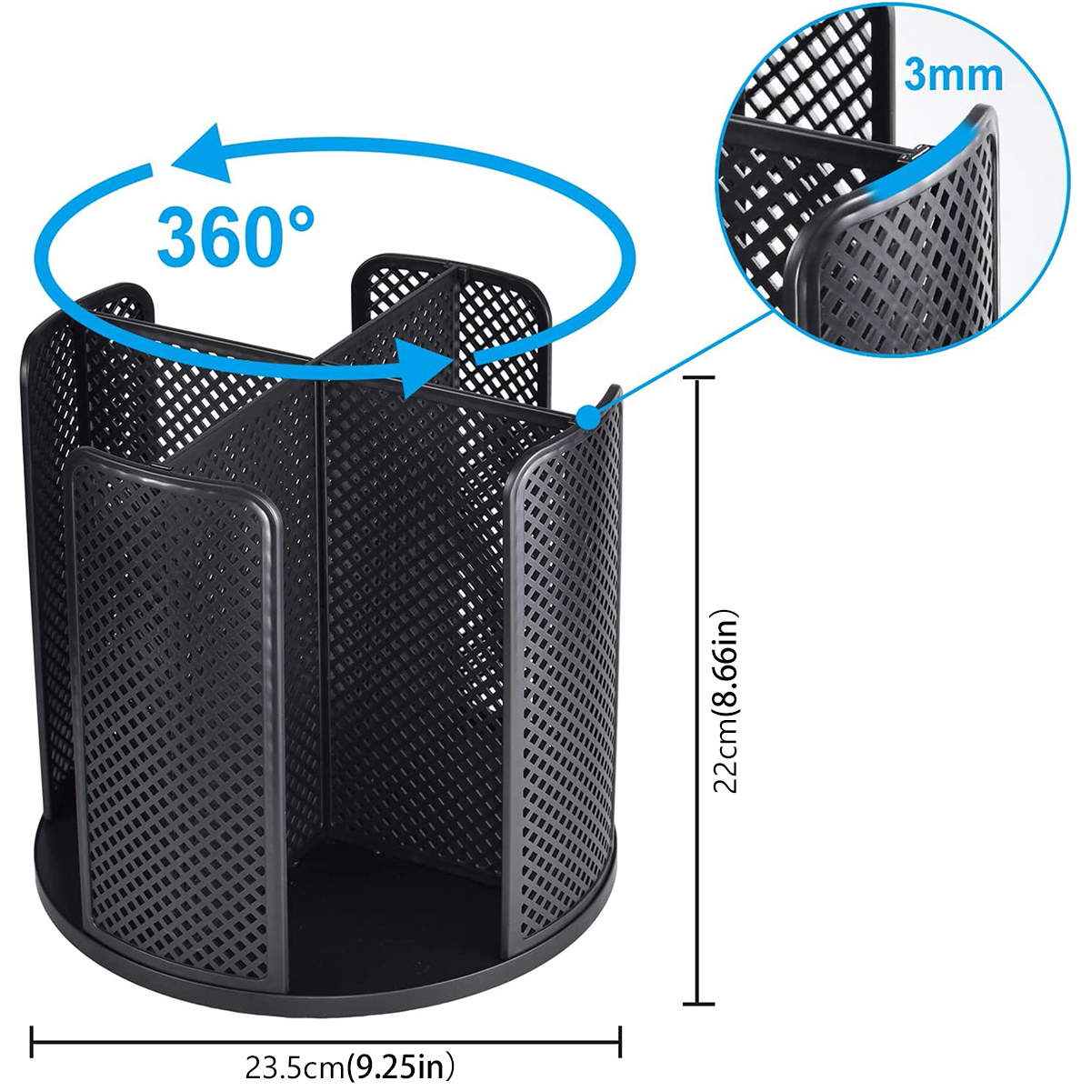 360° Rotatable Paper Cup and Lid Holder Plastic Cup Storage Organizer - Image 6