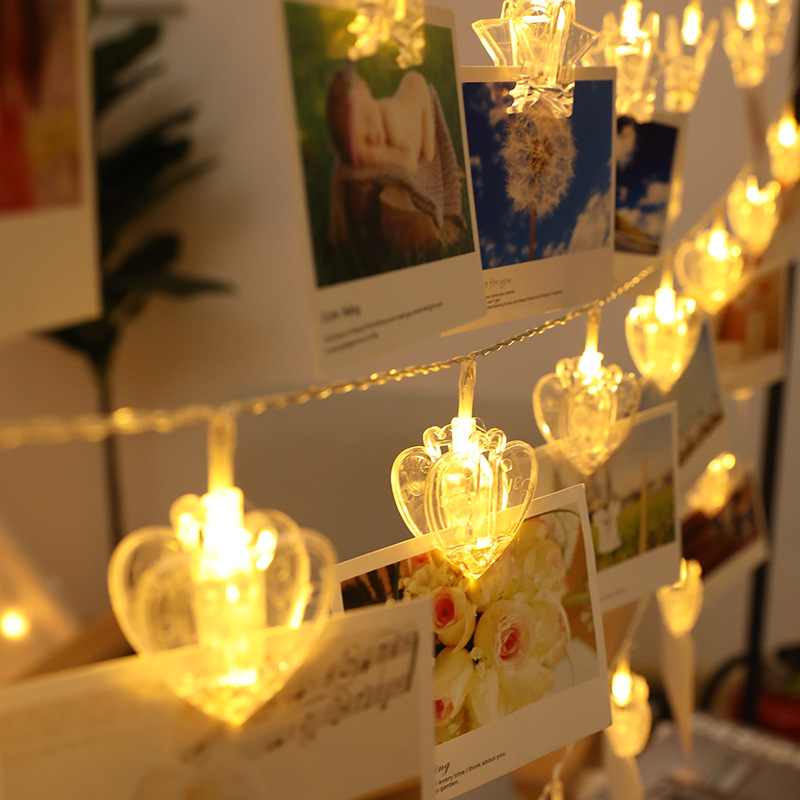 3M LED Hearts Photo Clip String Lights