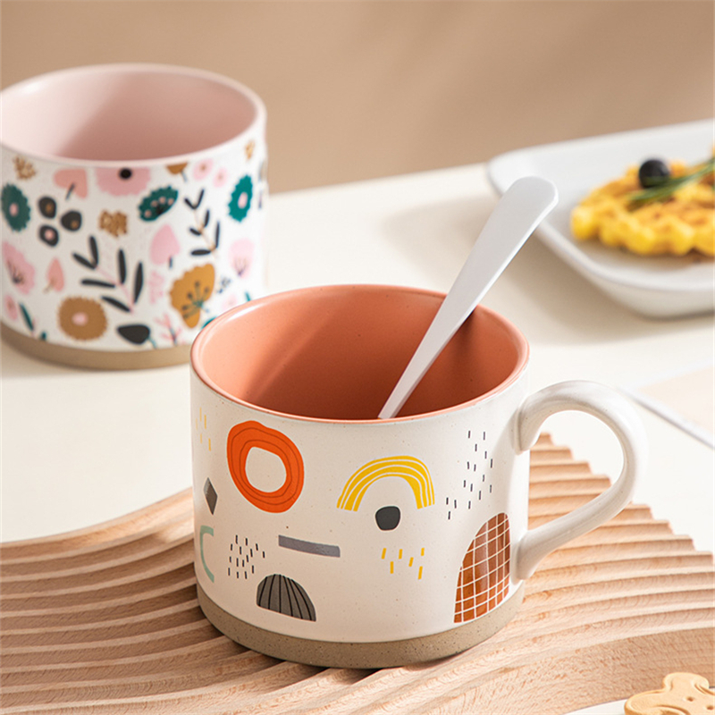 400ML Vintage Flowers Coffee Ceramic Mug - Image 2