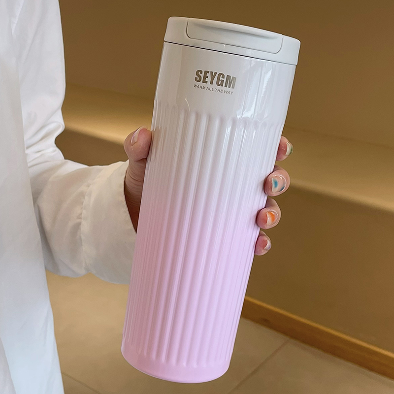 500ml Portable Fashion Gradient Color Stainless steel Thermos Tumbler
