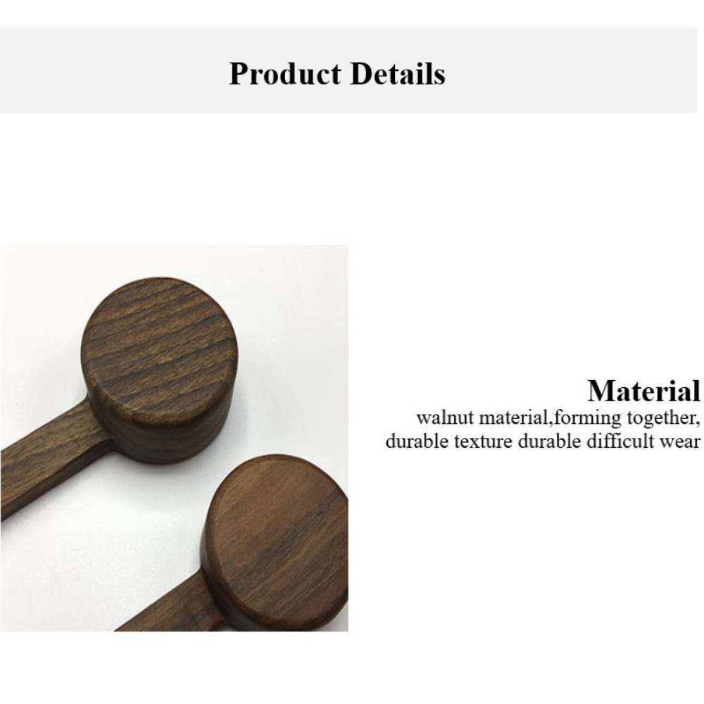 Coffee Beans Powder Walnut Wooden Kitchen Measuring Spoon - Image 6
