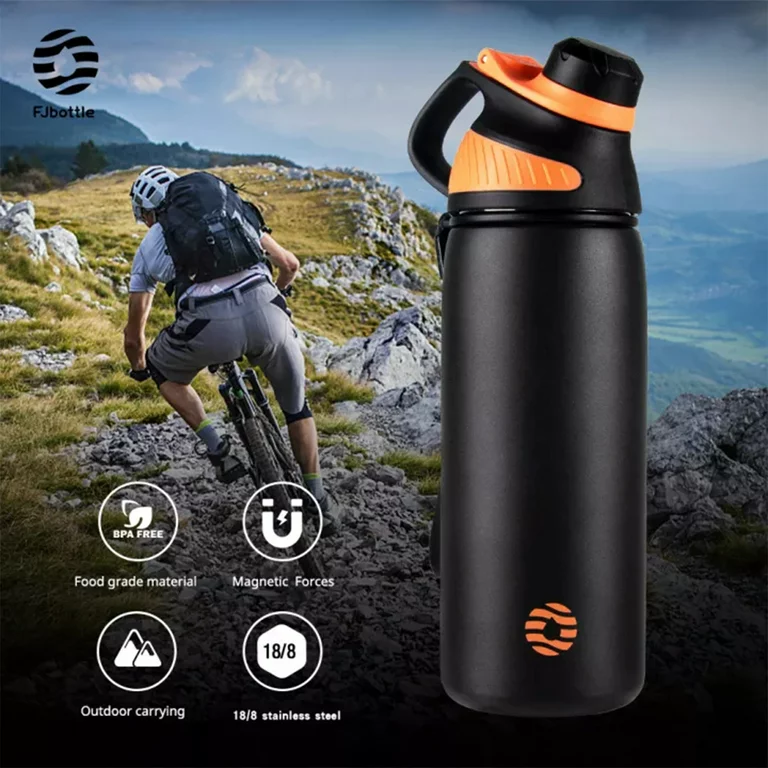 1000ML Thermos Double Wall Vacuum Tumbler With Magnetic Lid, Sport Water Bottle - Image 2