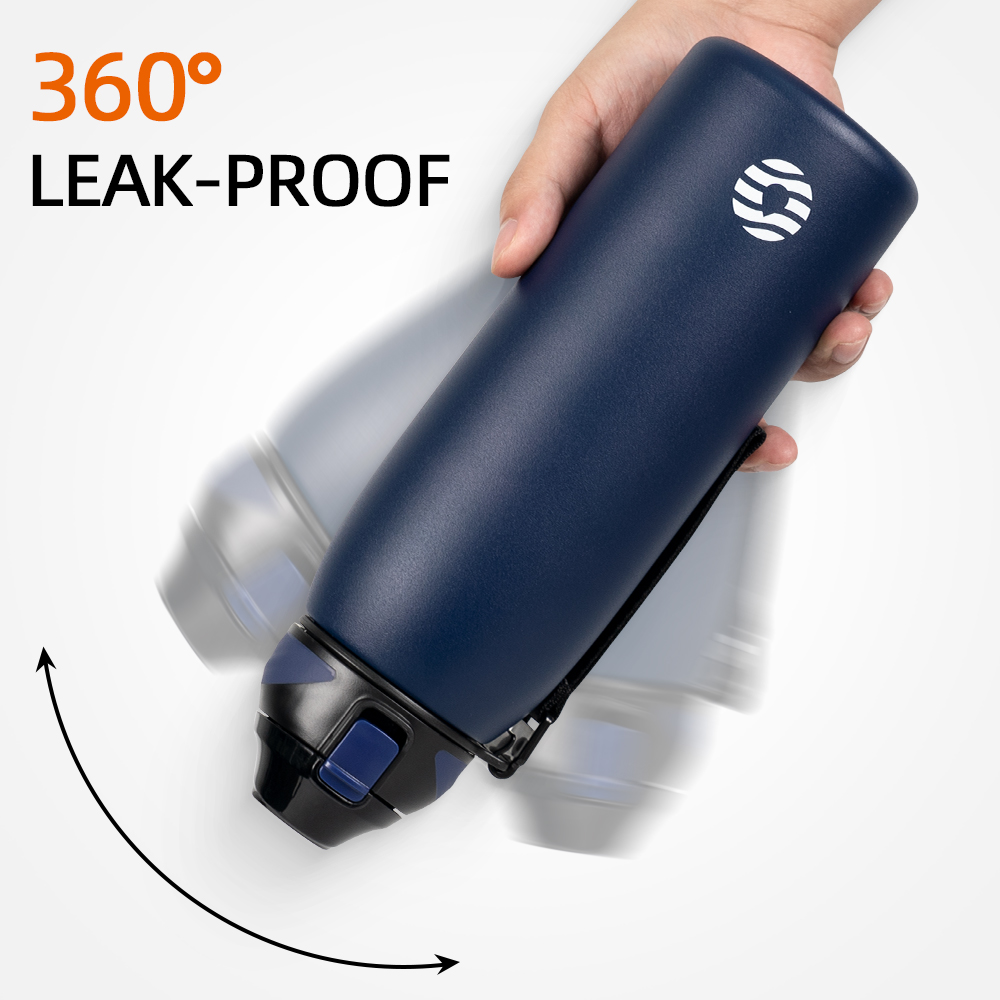 1L Stainless Steel Sports Tumbler Warm and Cold Drink Cup with Carry Bag - Image 3