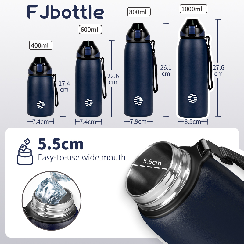 1L Stainless Steel Sports Tumbler Warm and Cold Drink Cup with Carry Bag - Image 7
