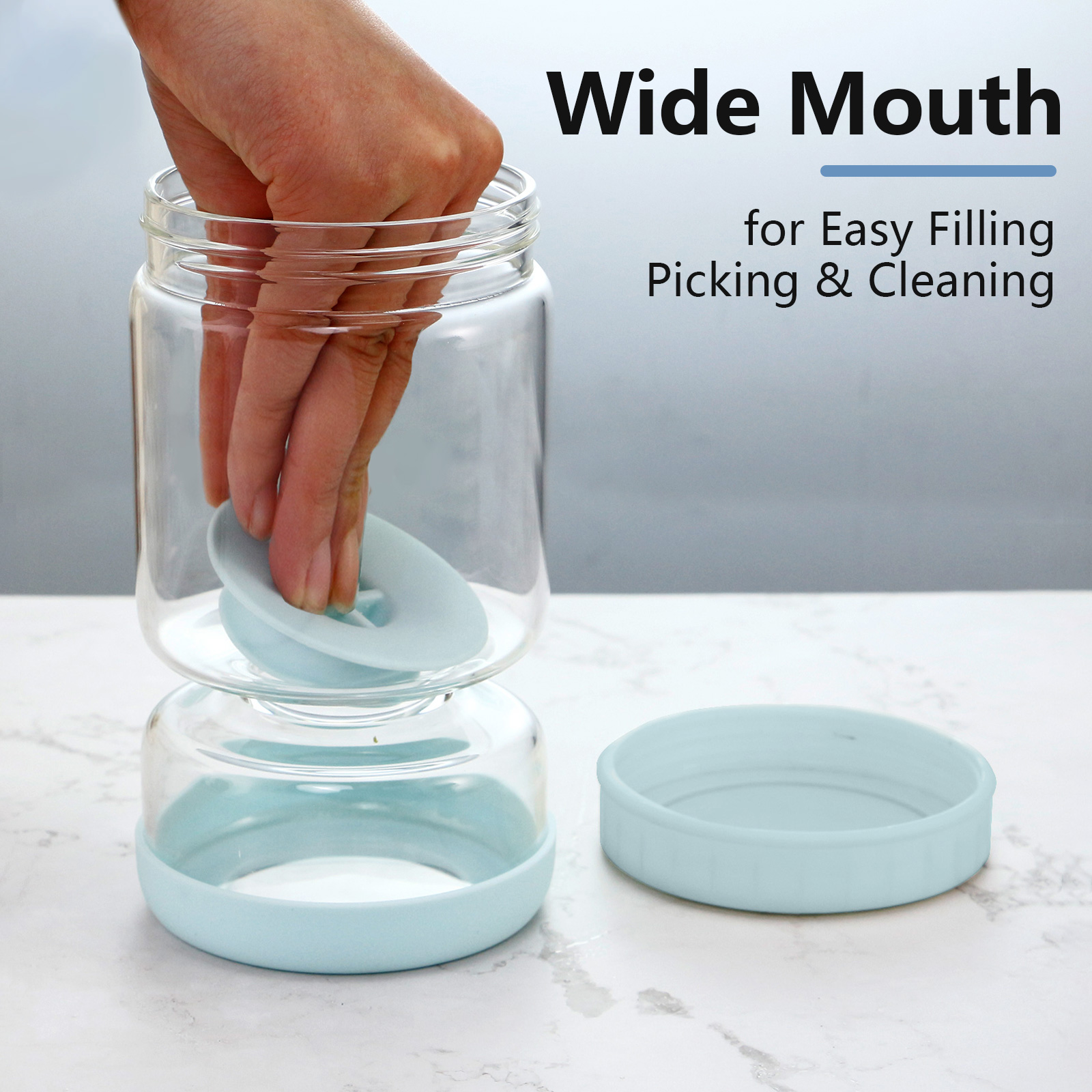 Glass Kimchi Jar Food Bottle Storage Kitchen Organizer - Image 5