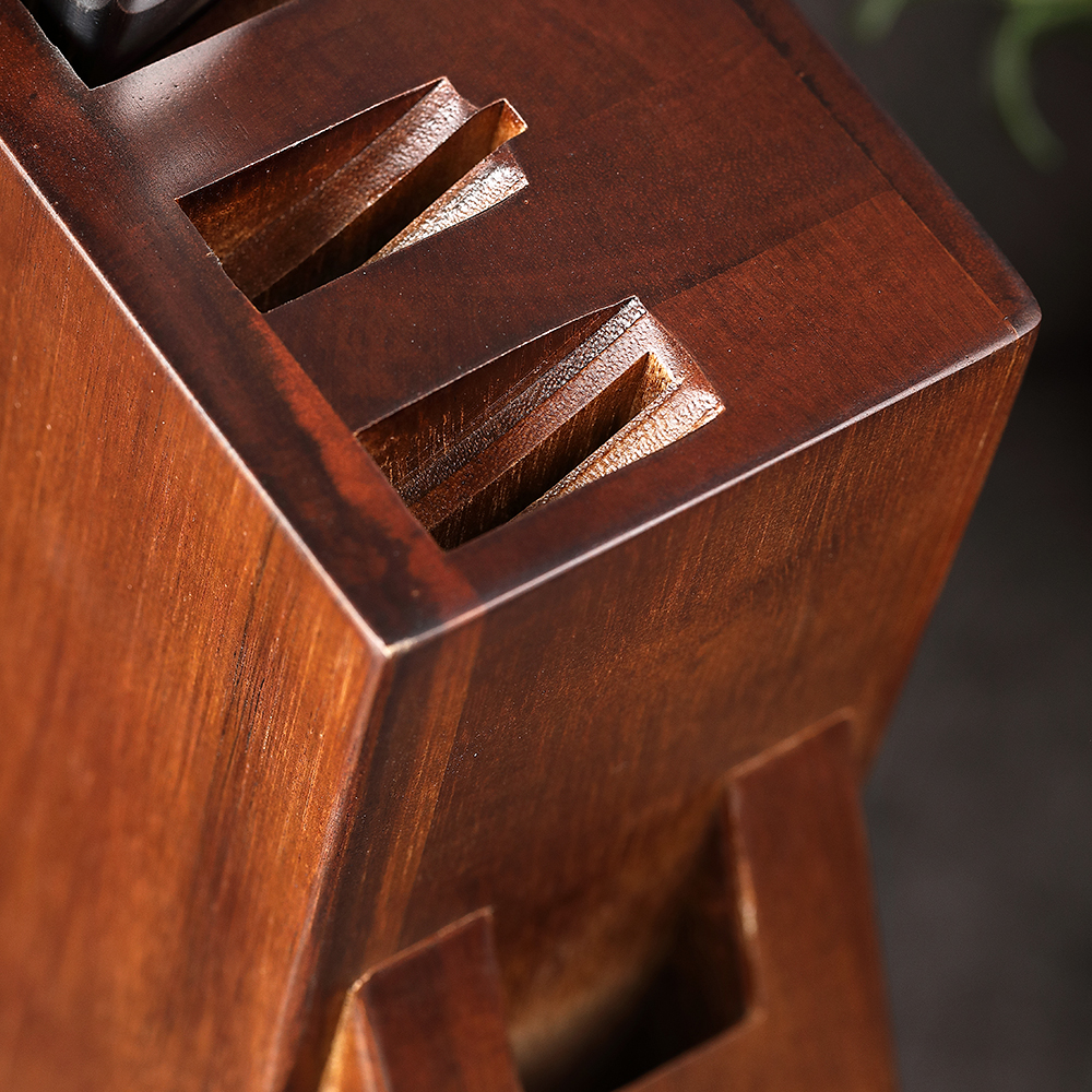 Six Hole Wooden Knife Holder Kitchen Accessories - Image 2