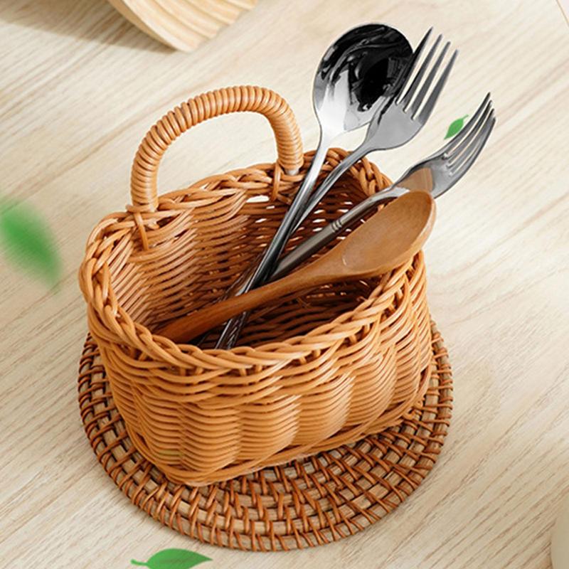 Handwoven Fruit Vegetable Wall Hanging Basket - Image 3