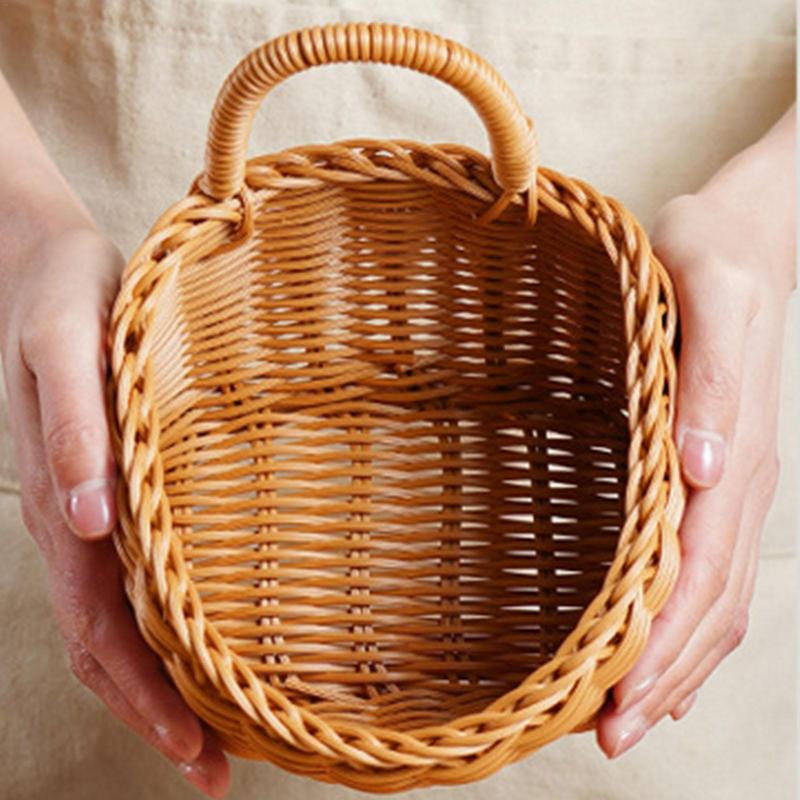 Handwoven Fruit Vegetable Wall Hanging Basket - Image 6