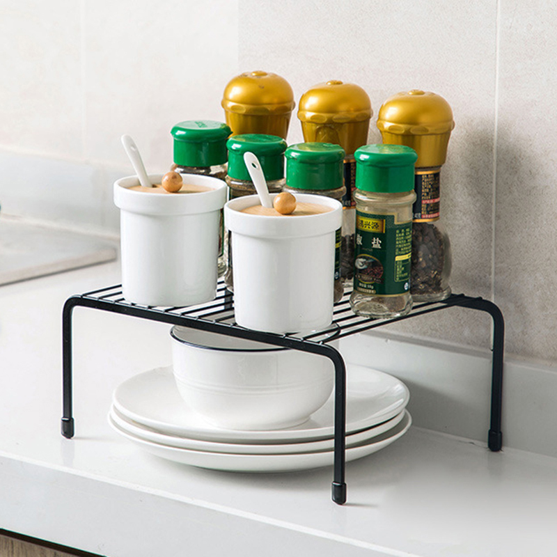 Iron Kitchen Storage Rack Closet Shelf Dish Drying Rack - Image 6