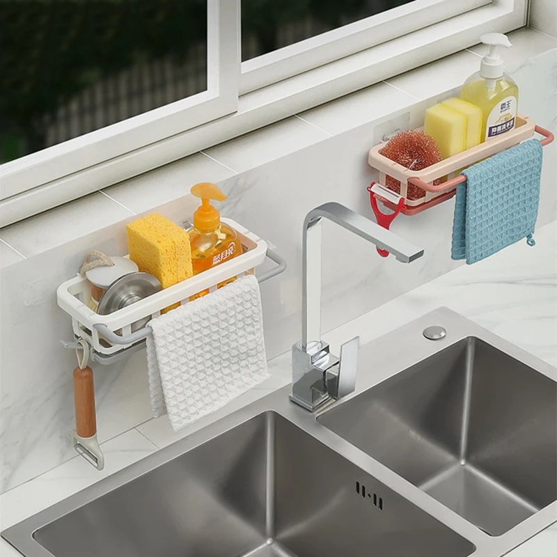Kitchen Dish Sponge Sink Holder Drain Rack Storage - Image 3