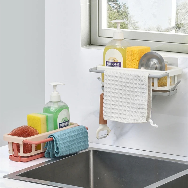 Kitchen Dish Sponge Sink Holder Drain Rack Storage - Image 2