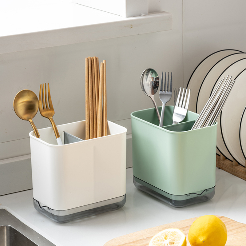 Multifunctional Double-Layer Spoon Fork Drain Chopstick Holder - Image 4