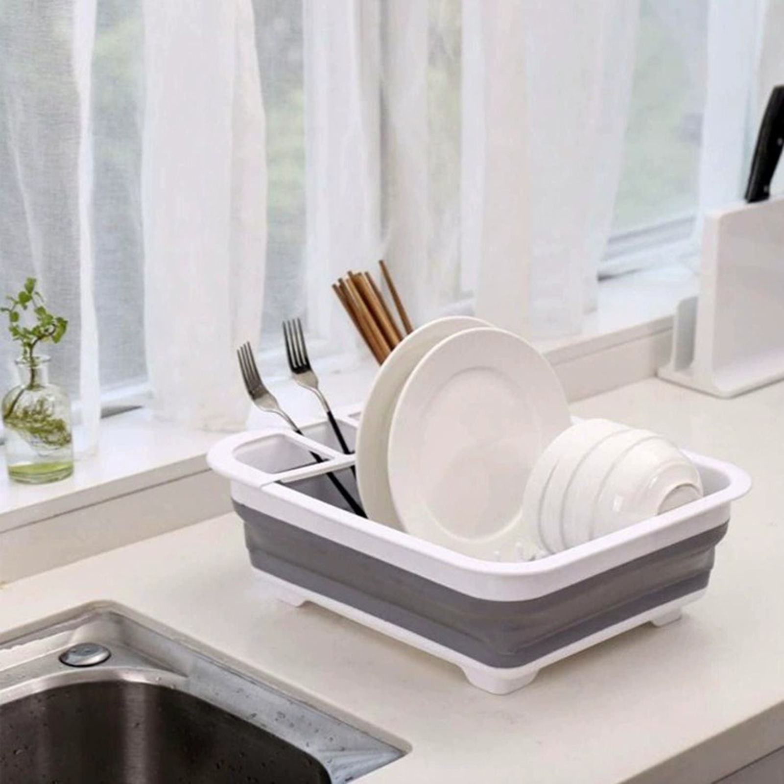 New Foldable Dish Rack Kitchen Drainer Tool - Image 2