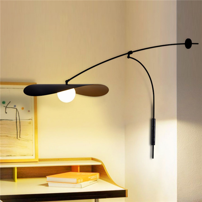 Nordic LED Adjustable Black Long Arm Wall Lamp - Image 3