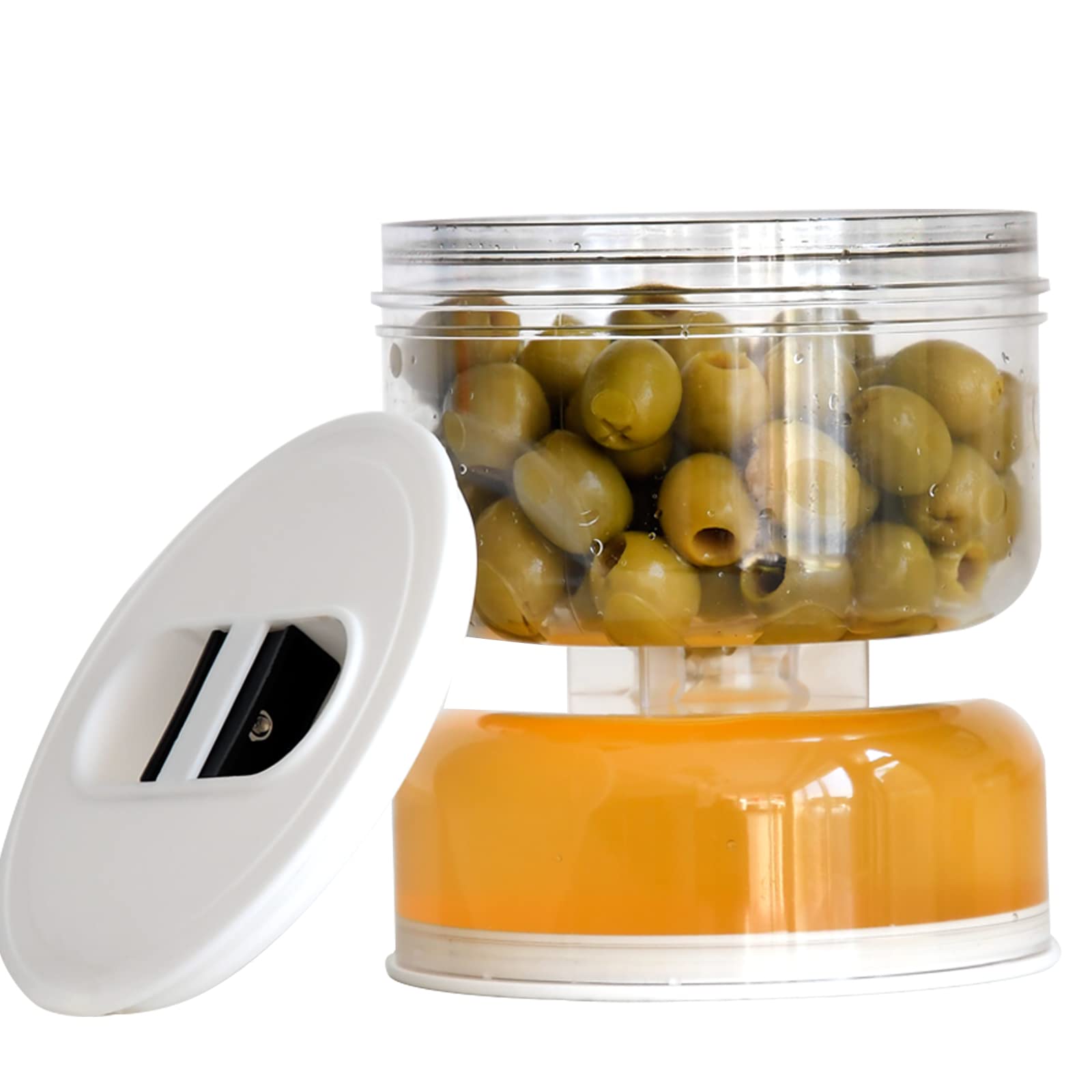 Pickles Jar Dry and Wet Dispenser Pickle and Olives Hourglass Jar - Image 5