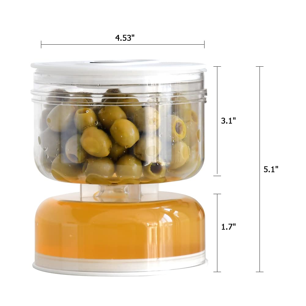 Pickles Jar Dry and Wet Dispenser Pickle and Olives Hourglass Jar - Image 6