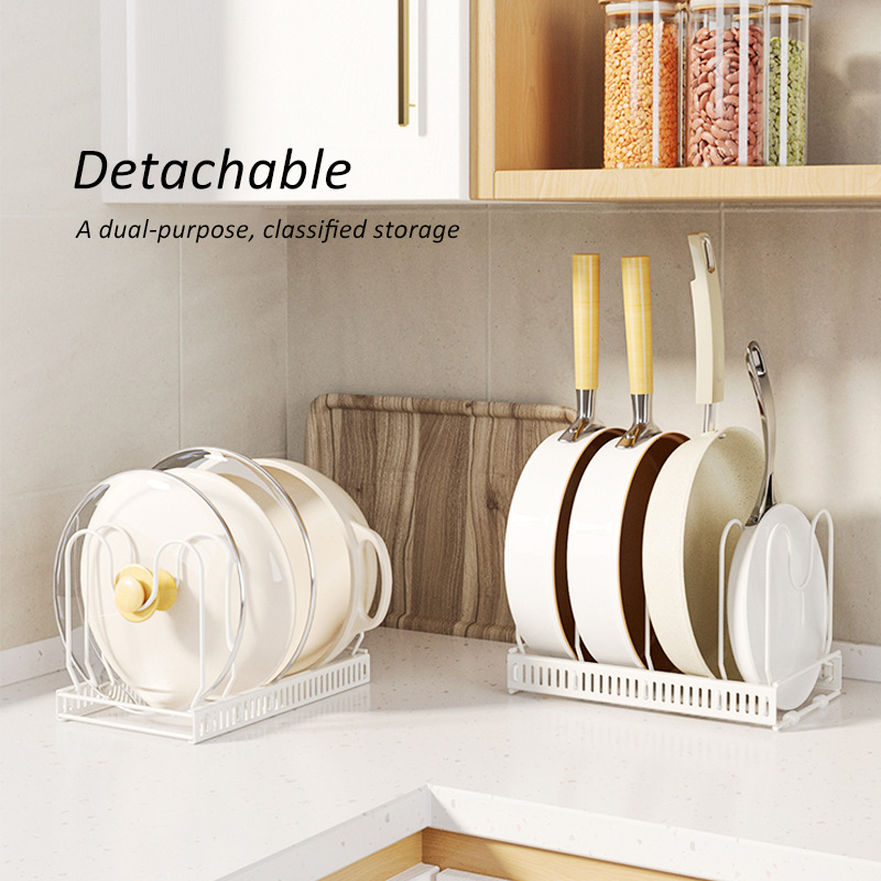 Retractable Pot Lid Rack Holder No Punching Detachable Dish Rack Pan Pot Cover - Image 7