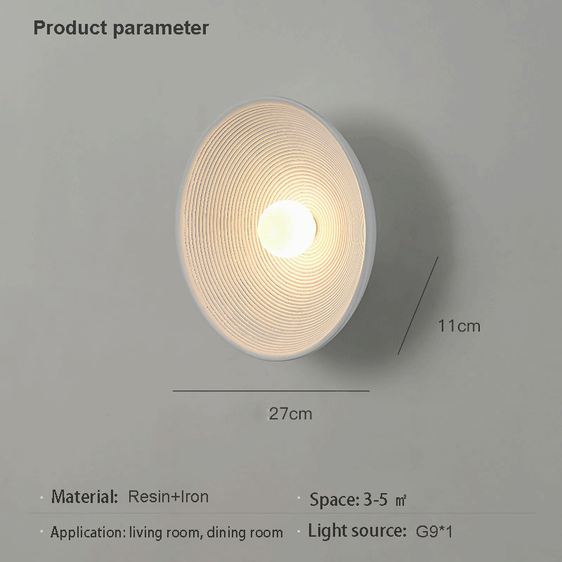 Retro Japanese Style Wall Circle Lamp - Image 7