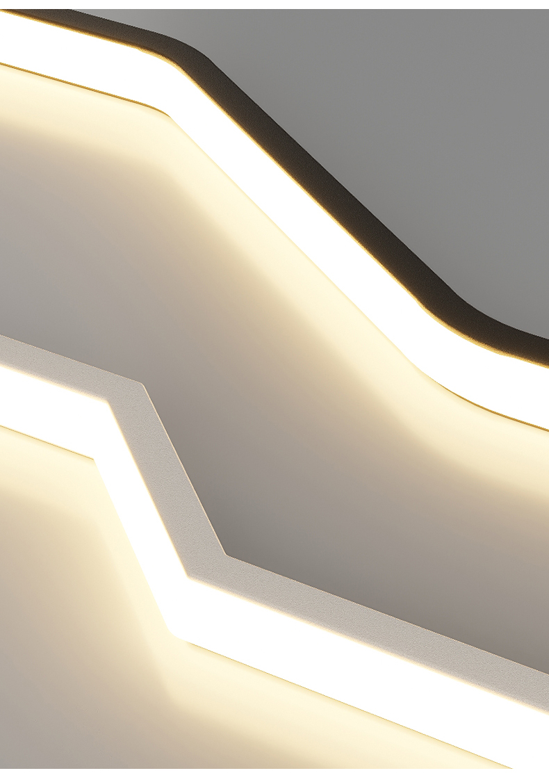 Art Long Gold Black White New Modern LED Wall Lights - Image 3