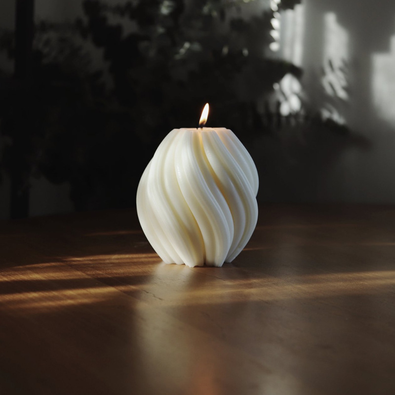 4PCS 3D Unique Swirl Aromatic Scented Candles Home Decorative - Image 4