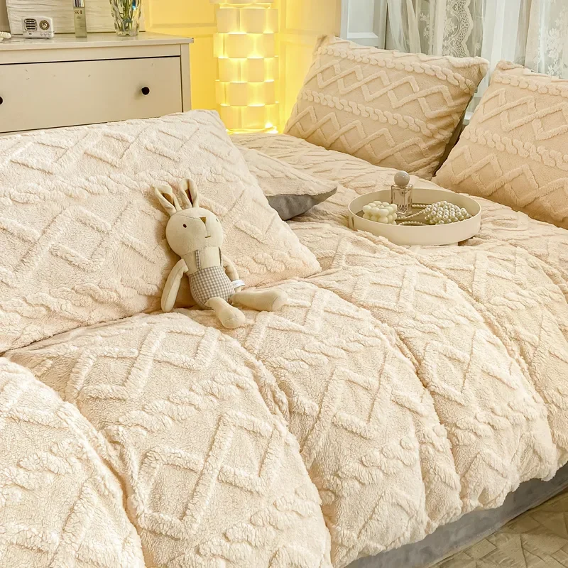 Taffel Velvet Duvet Cover for Winter Super Warm Soft Solid Color Comforter Cover - Image 2