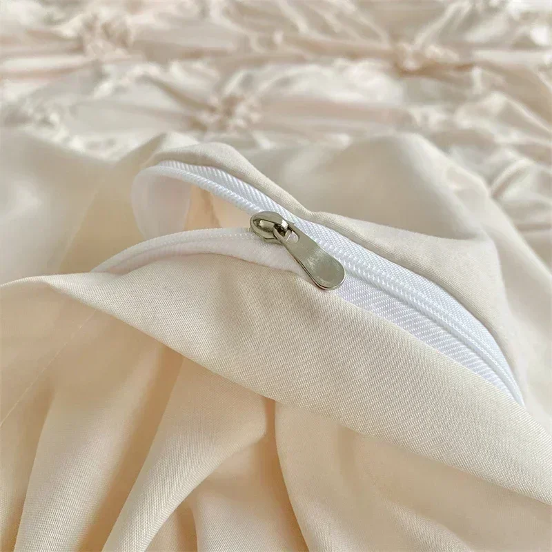 Three-dimensional Pinch Pleated Crafts Double Duvet Cover Set 220x240 - Image 5