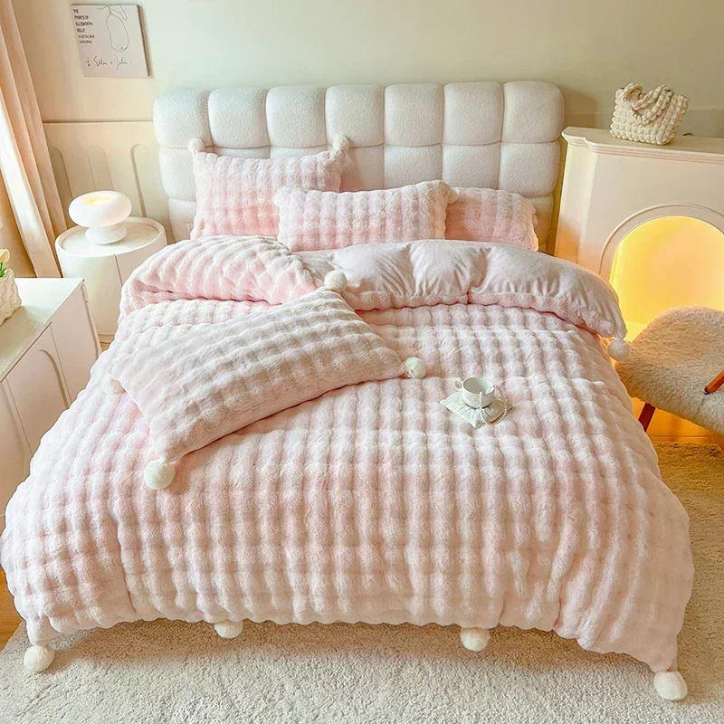 Tuscan Faux Fur Warm Fluffy Bedding Set for Winter Skin - Image 2