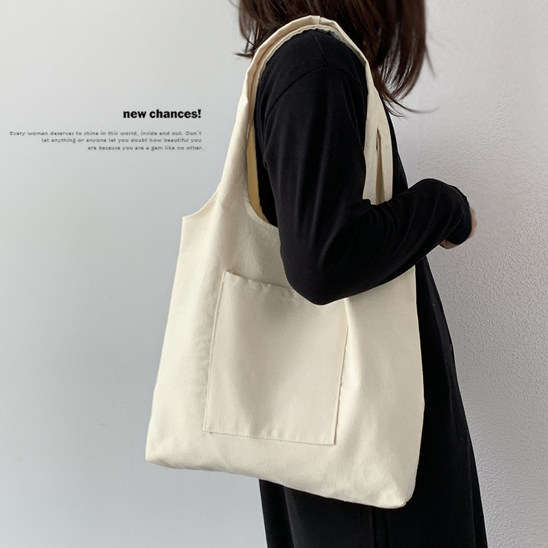 Women Canvas Shopping Bag Ladies Reusable Eco Bags - Image 4