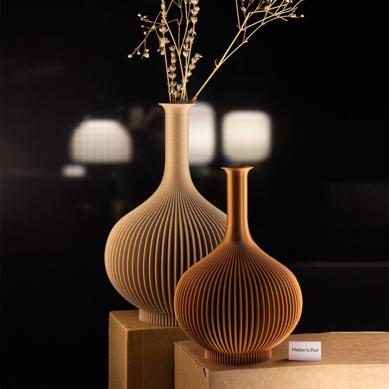 Unique Shelf Decor, Dried Flower Vase, Nordic Home Decoration Modern Decor Objects