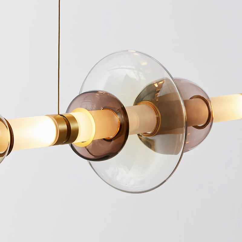 Nordic Glass Lampshade Pendant Lights Restaurant Kitchen Living Room Glass LED Lamps Ceiling Suspension Lamp Decor Chandelier - Image 5