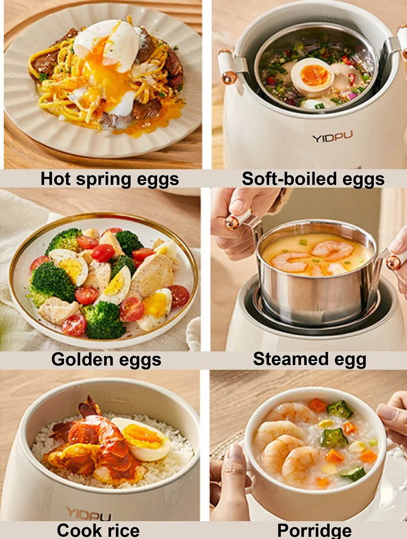 400W Smart Egg Cooker Multi-function Electric Cooker Dormitory Quick Breakfast Machine Appointment Electric Steamer Auto Shutdow - Image 4