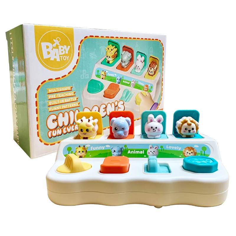 Suitable for Children's Birthday Gifts Montessori Pop up Animal Toys and Learning Boxes - Enhance Logic and Motor Skills, - Image 4