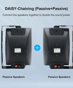 Alternative view of Herdio 2PCS 6.5'' 400W Passive Outdoor Speakers Wired Waterproof Wall Mount Speakers With Loud Volume Suitable For Patio Garden