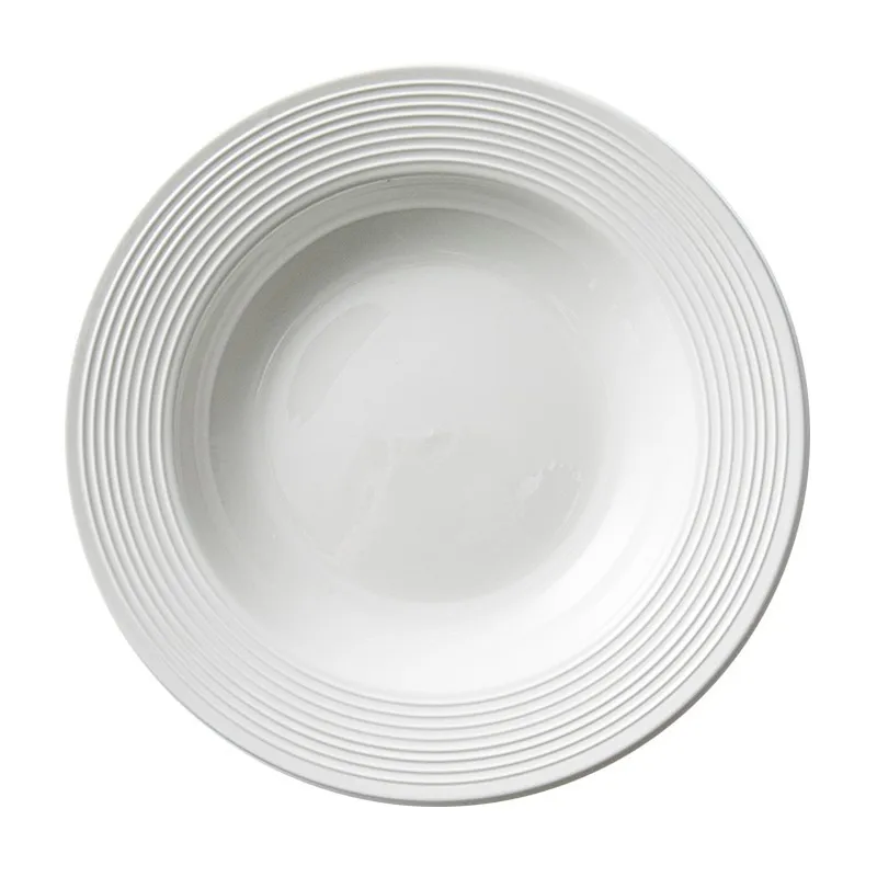 Ceramic Straw Hat Plates, Japanese High-end White Dessert Plates, Household Vegetable Tableware, Dinner Bowls and Dishes - Image 6