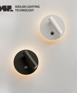 Aisilan LED Dimmable Wall Lamp Touch Switch US base Rotatable Wall Backlight Bedside Study reading
