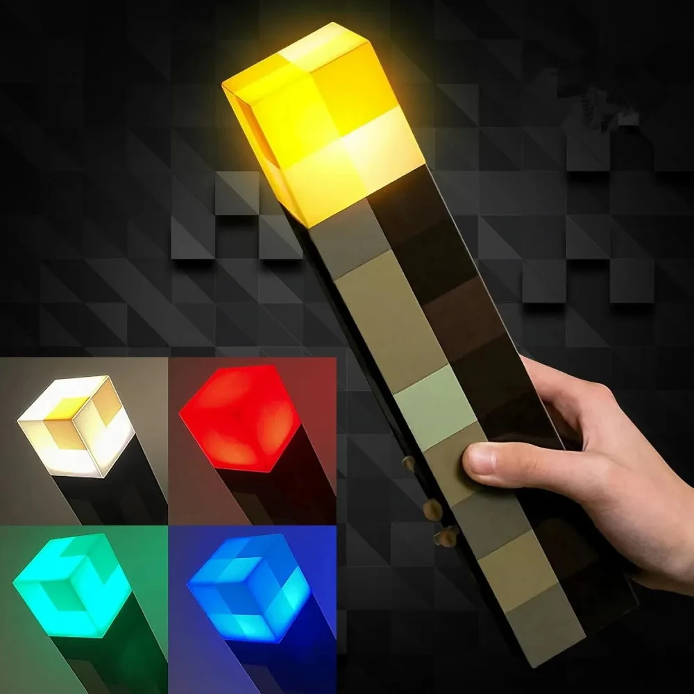 Game Brownstone LED Night Light 4 Colors USB Charging Table Lamp with Buckle Bedroom Decor Kids Toy Gift Torch Lamp Figure - Image 3