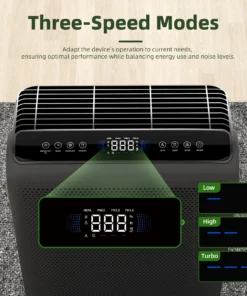 Alternative view of Air Purifier 1504 Sq.Ft Touch Control Smart Timer 3 Speed , Washable Filters, for Pet Dander, Pollen, Smoke Bedroom, MK07
