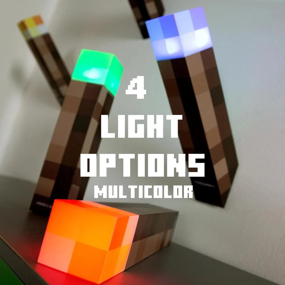 Game Brownstone LED Night Light 4 Colors USB Charging Table Lamp with Buckle Bedroom Decor Kids Toy Gift Torch Lamp Figure - Image 5