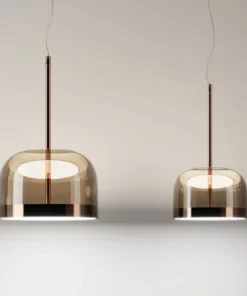 Alternative view of Nordic Designer Glass LED Chandelier Modern Minimalist Dining Room Living Room Lamp Bedroom Hanging Creative Lighting Fixture