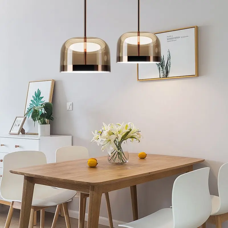 Nordic Designer Glass LED Chandelier Modern Minimalist Dining Room Living Room Lamp Bedroom Hanging Creative Lighting Fixture - Image 5